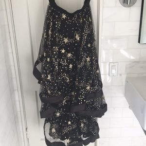 Zendaya for Aqua black and gold glitter skirt